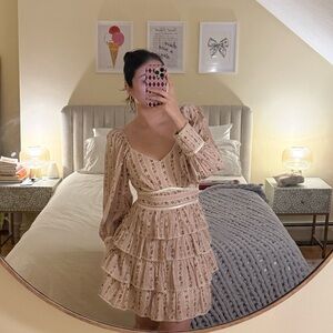 LoveShackFancy Astor Dress in Macaroon